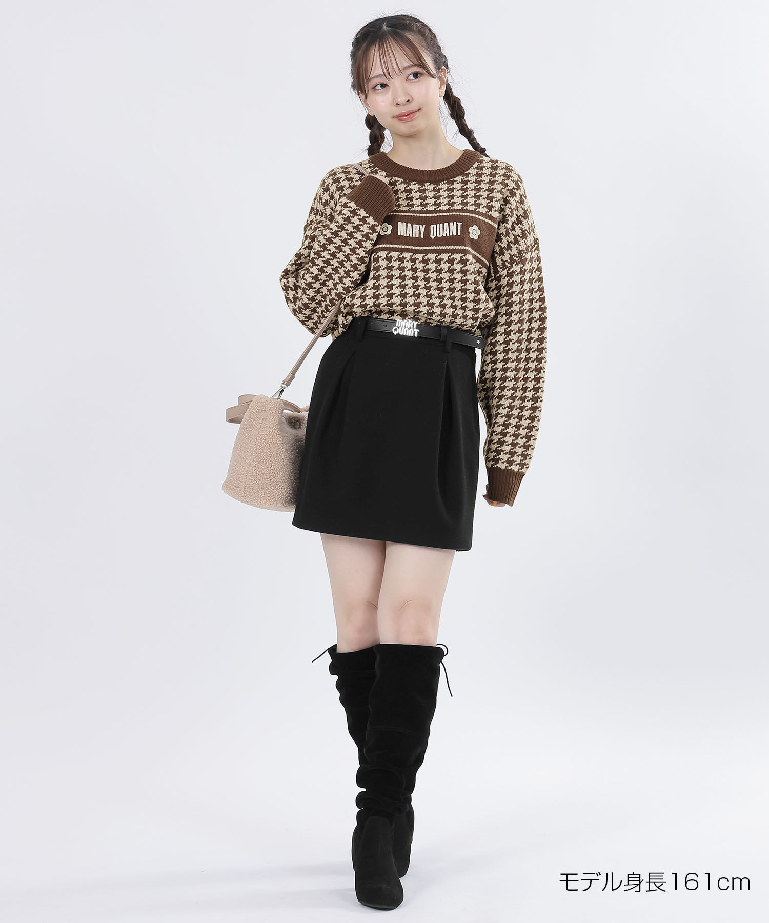 MARY QUANT「千鳥ロゴラインニット プルオーバー」|ニット・セーター|