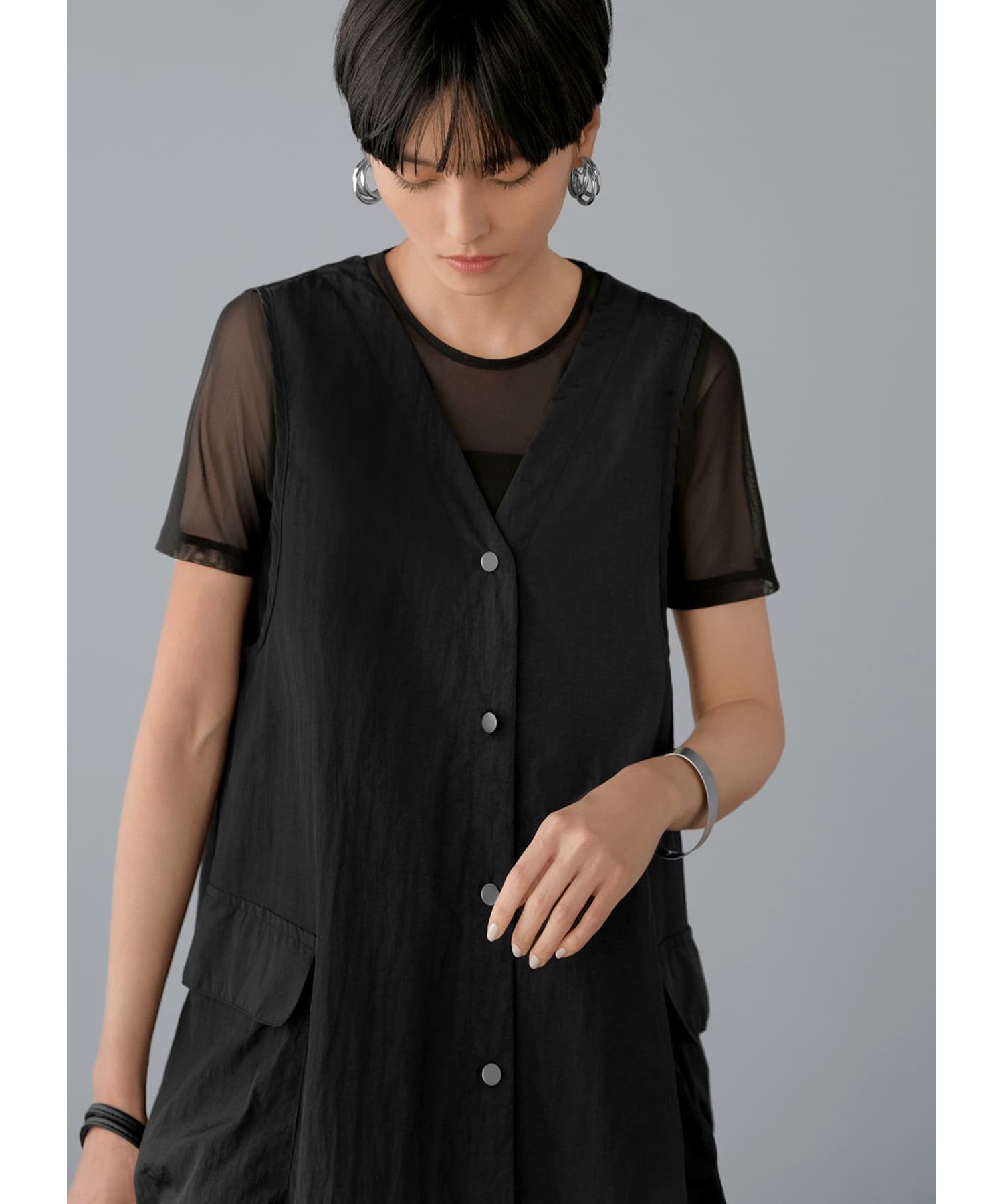 STYLE DELI「【LUXE】ライトナイロンジャンパースカート」|ジャンパースカート|