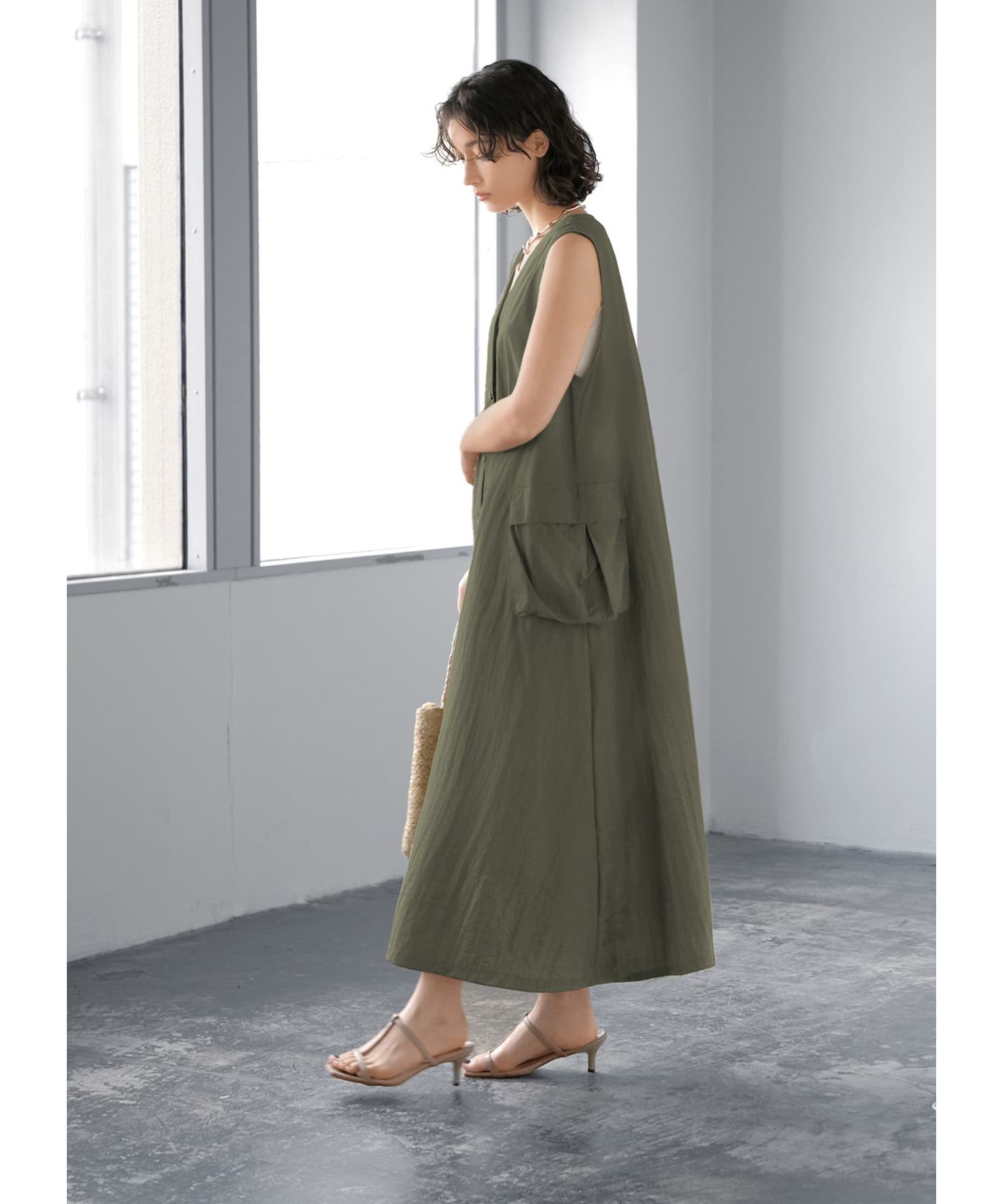 STYLE DELI「【LUXE】ライトナイロンジャンパースカート」|ジャンパースカート|