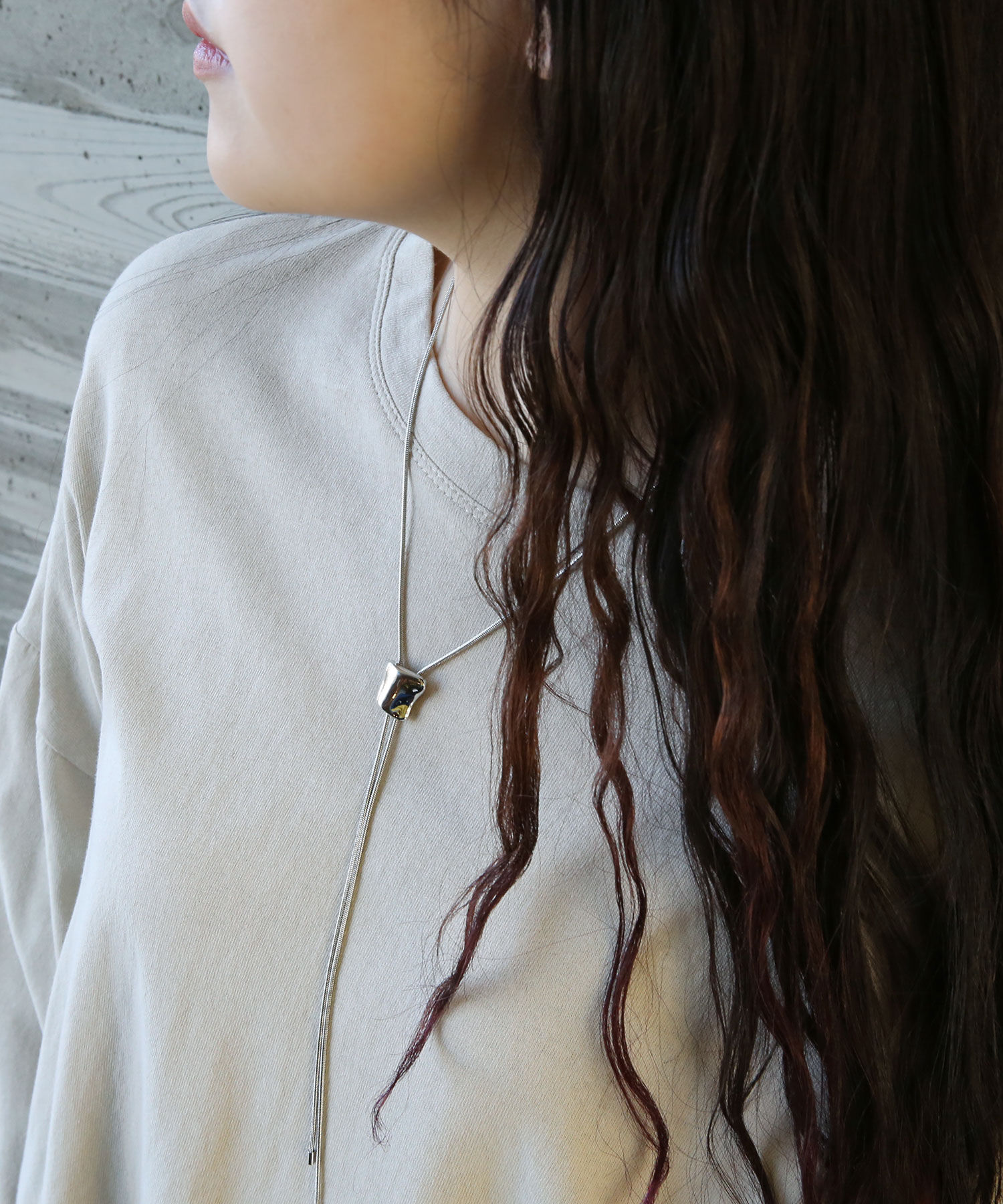 colleca la「ループロングネックレス」|ネックレス|シルバー