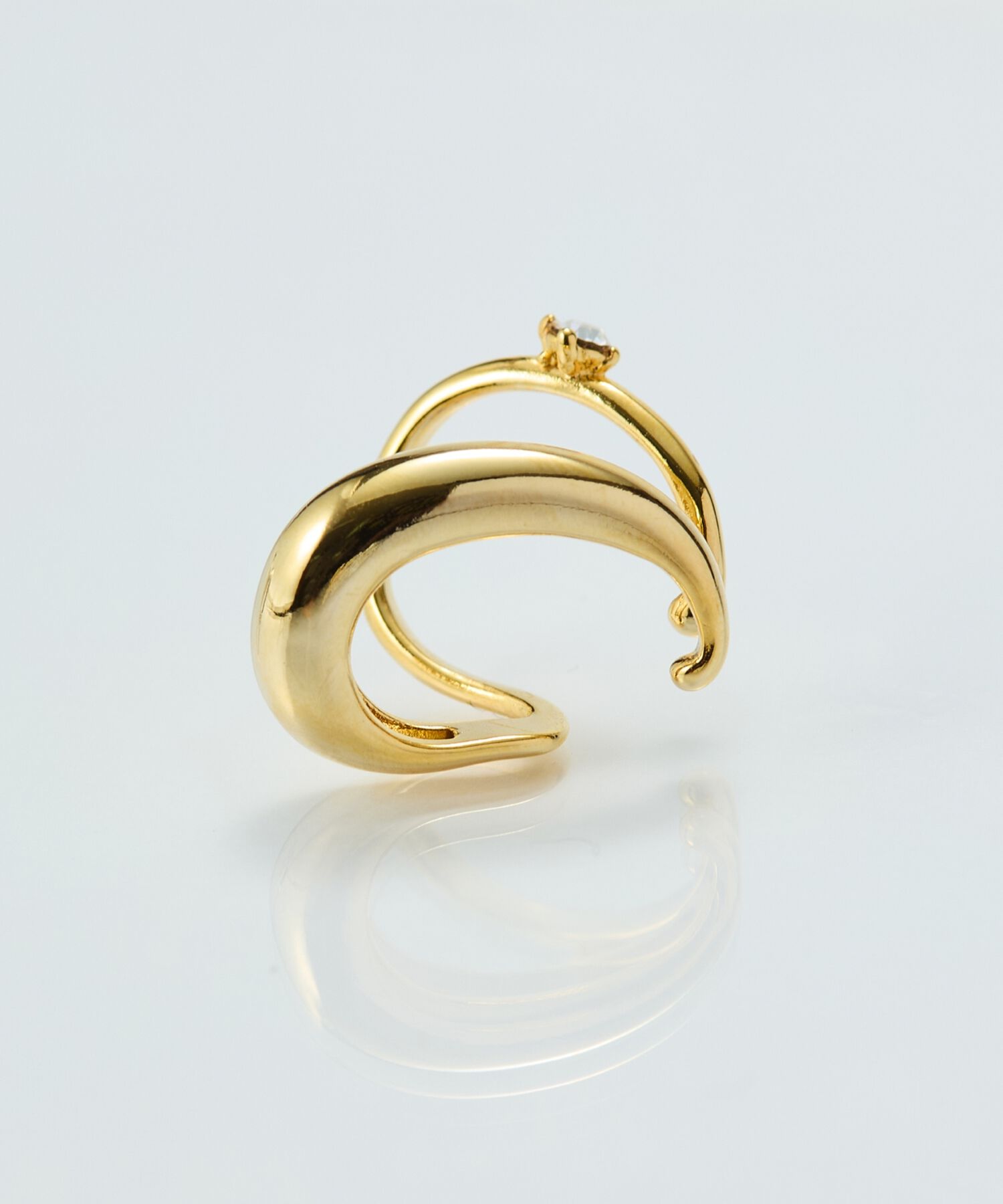 Phoebe「ドレッシングビジューイヤーカフ　ゴールド/片耳」|イヤーカフ|