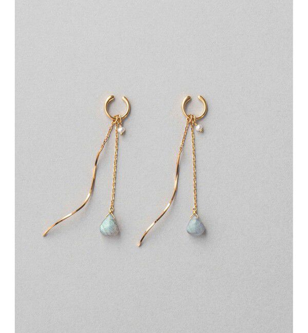 ete「イヤリング&イヤリングチャーム ナチュラルストーン/スパイラル」|イヤリング|C