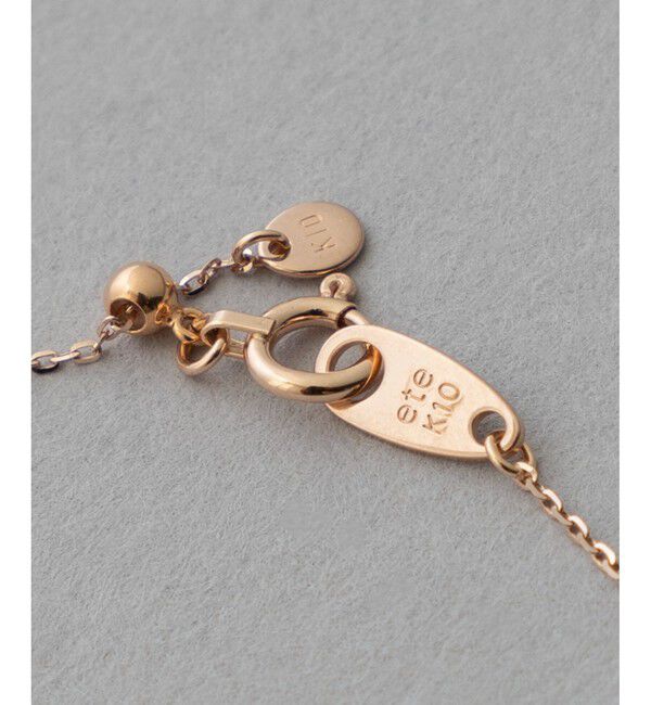 ete「K10MPG ミストピンク ホワイトトパーズ/ブラウンダイヤモンド ブレスレット」|ブレスレット・バングル|