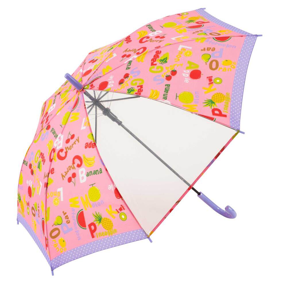 BACKYARD FAMILY「子供 傘 55cm 女の子 通販 子供用 長傘 ジャンプ傘 子ども キッズ おしゃれ かわいい」|傘|ピンク2