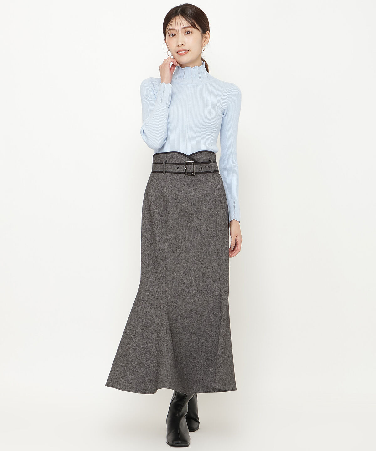 アンドクチュール「スカラハイネックニットプルオーバー」|ニット・セーター|