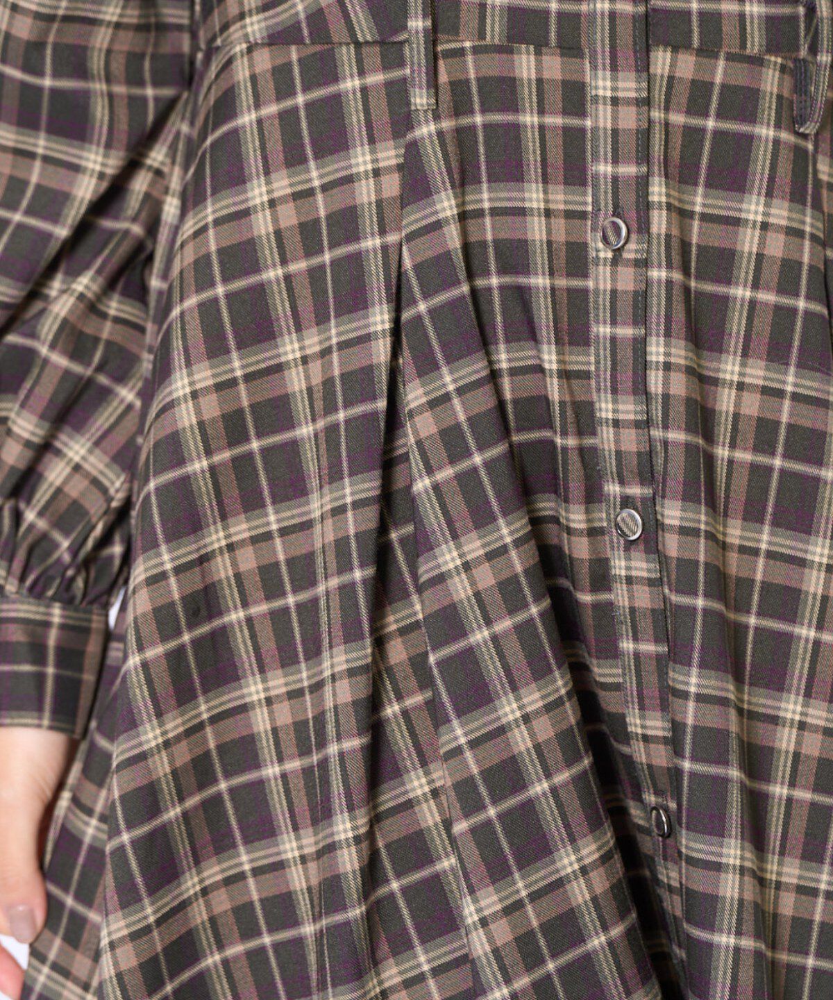 アンドクチュール「フリルケープシャツワンピース」|ワンピース|