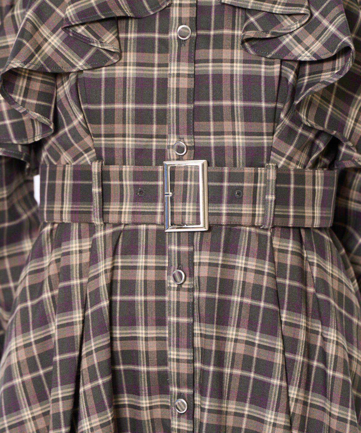 アンドクチュール「フリルケープシャツワンピース」|ワンピース|