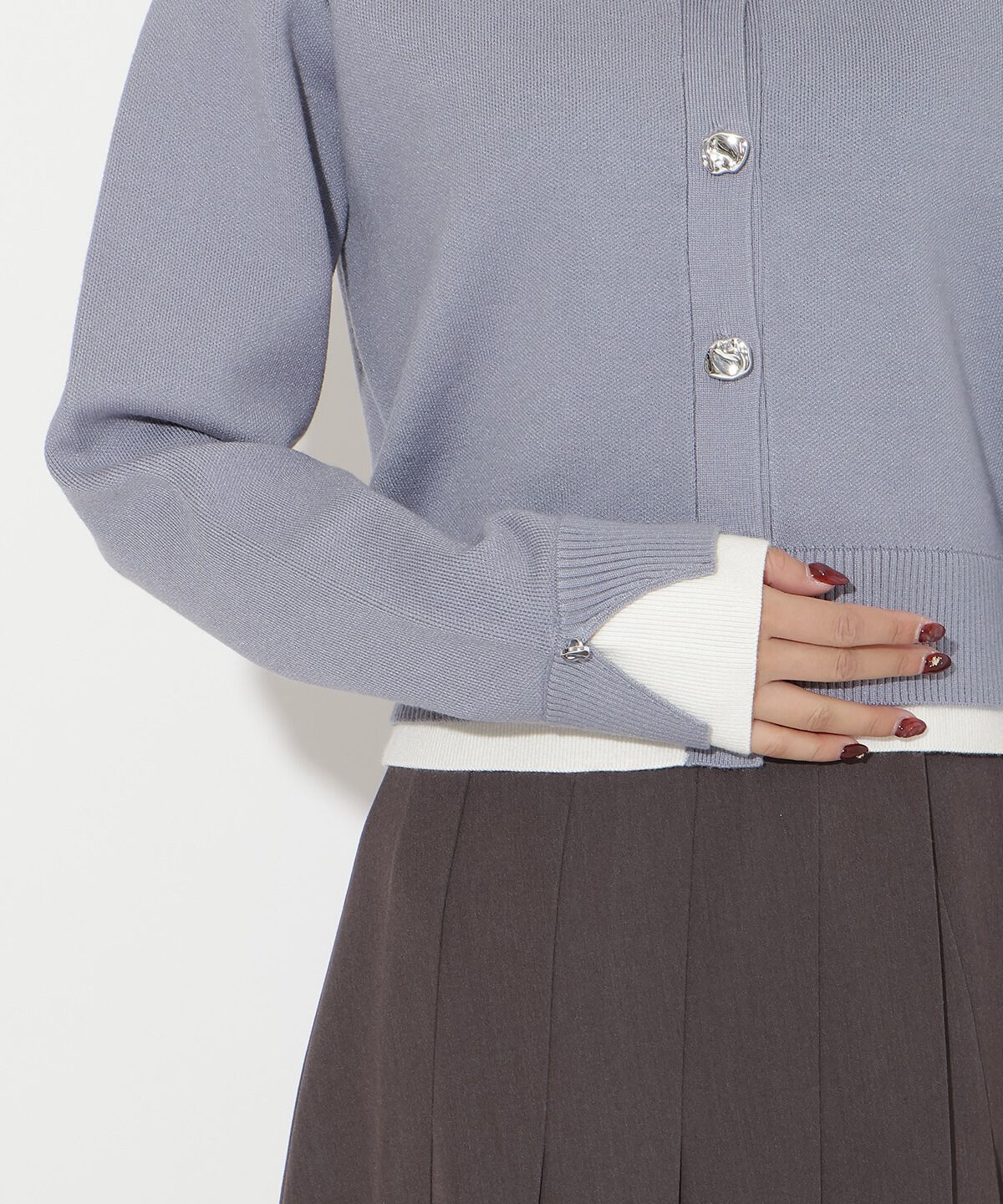 アンドクチュール「レイヤードライクニットカーデ」|カーディガン|