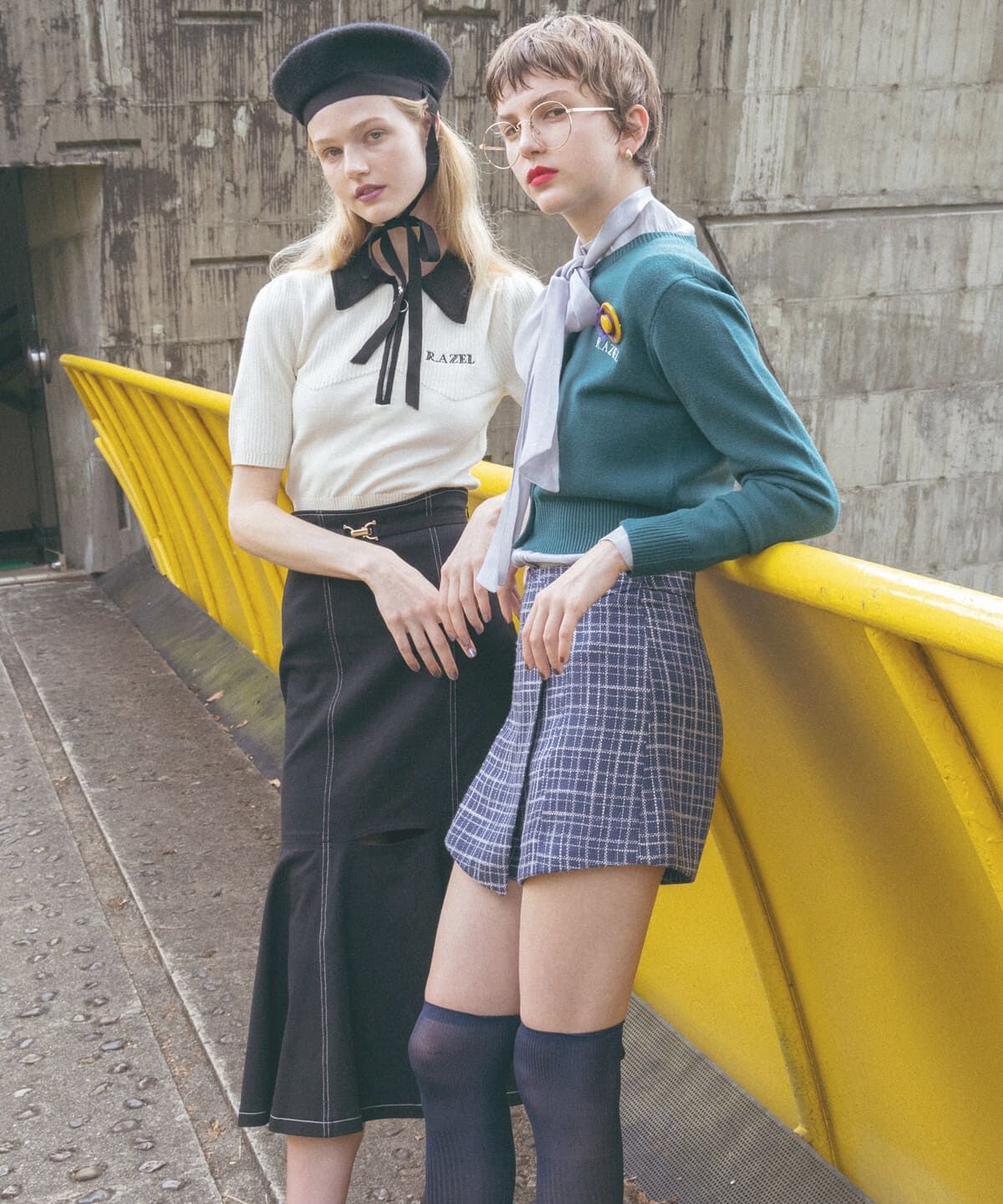 REDYAZEL「ツィードラップショートパンツ」|キュロット|