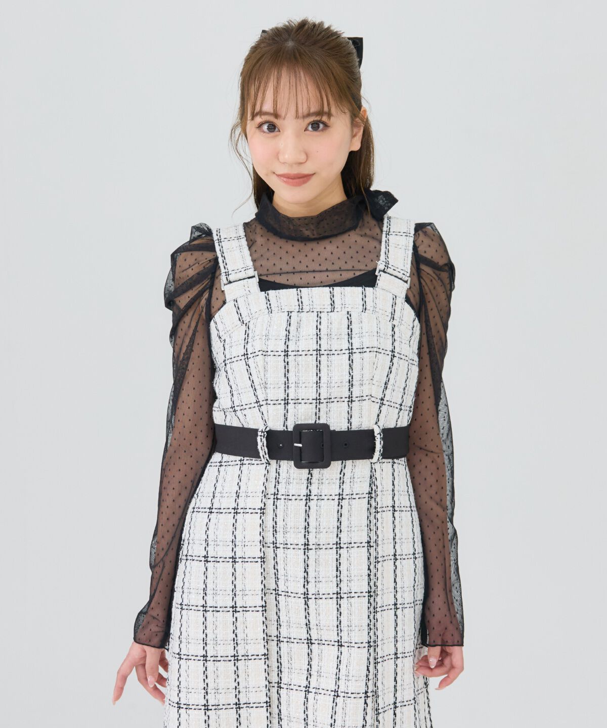 REDYAZEL「ツイードデザインジャンパースカート」|ジャンパースカート|