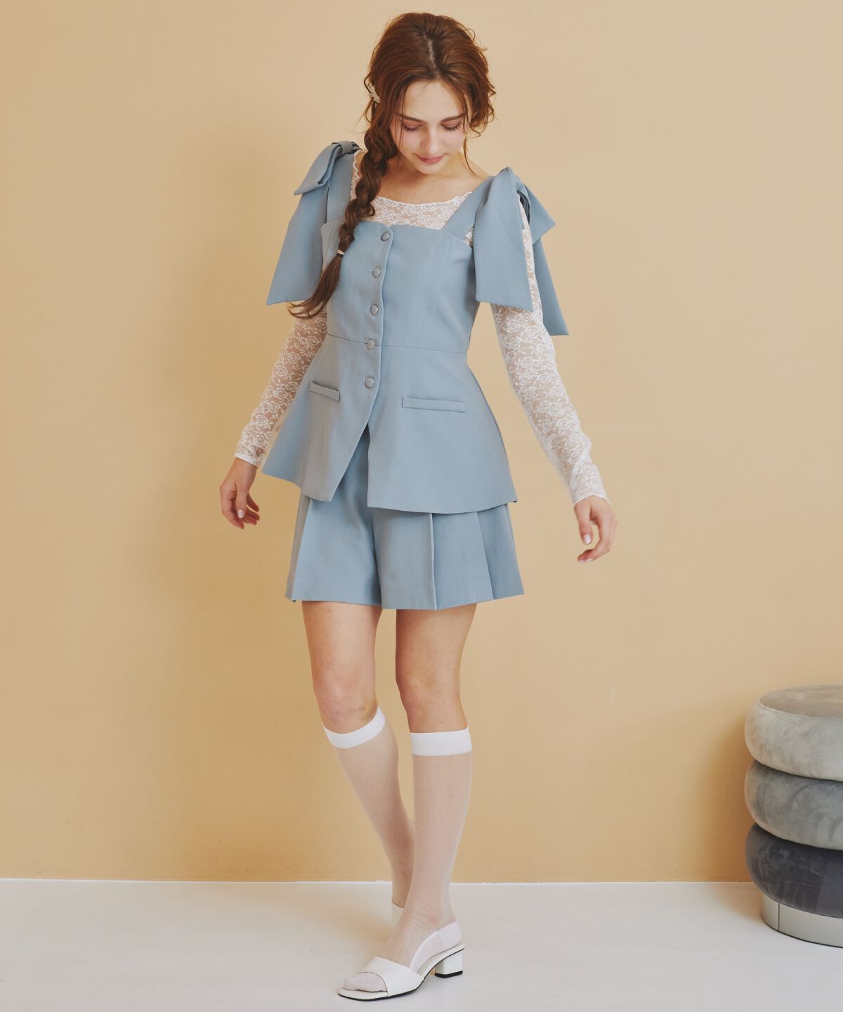 REDYAZEL「リボンショルダービスチェ」|キャミソール|