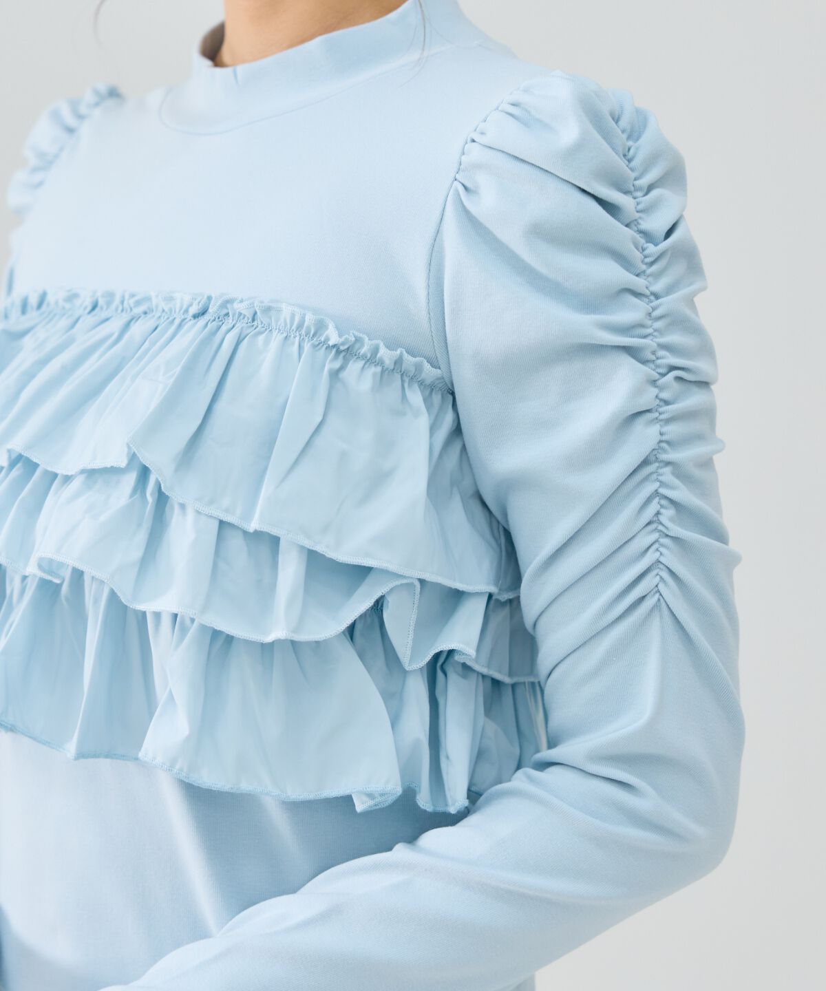 REDYAZEL「異素材フリルトップス」|Tシャツ・カットソー|