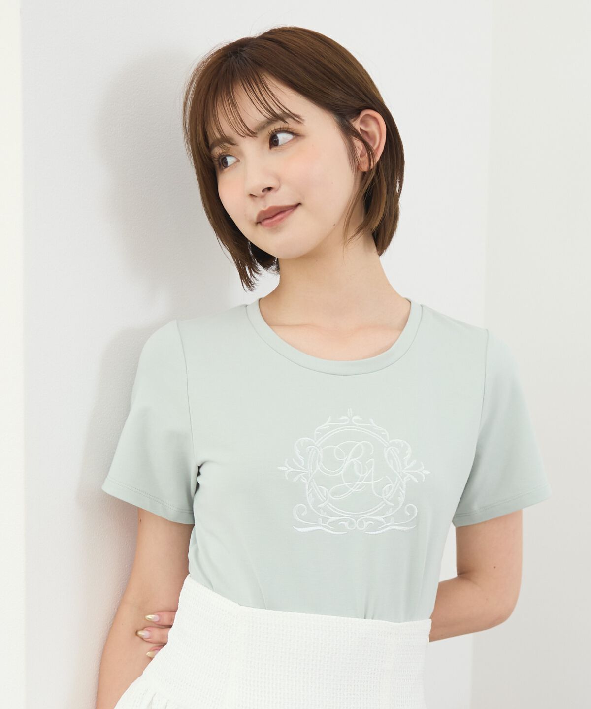 REDYAZEL「ラメエンブレムTシャツ」|Tシャツ・カットソー|ミント