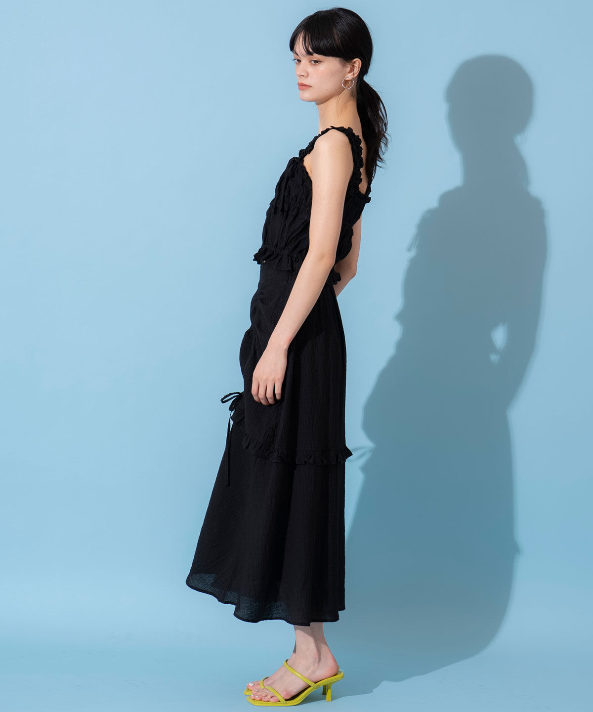 REDYAZEL「シャーリングキャミソール&times;ドロストスカートセットアップ」|ワンピース|