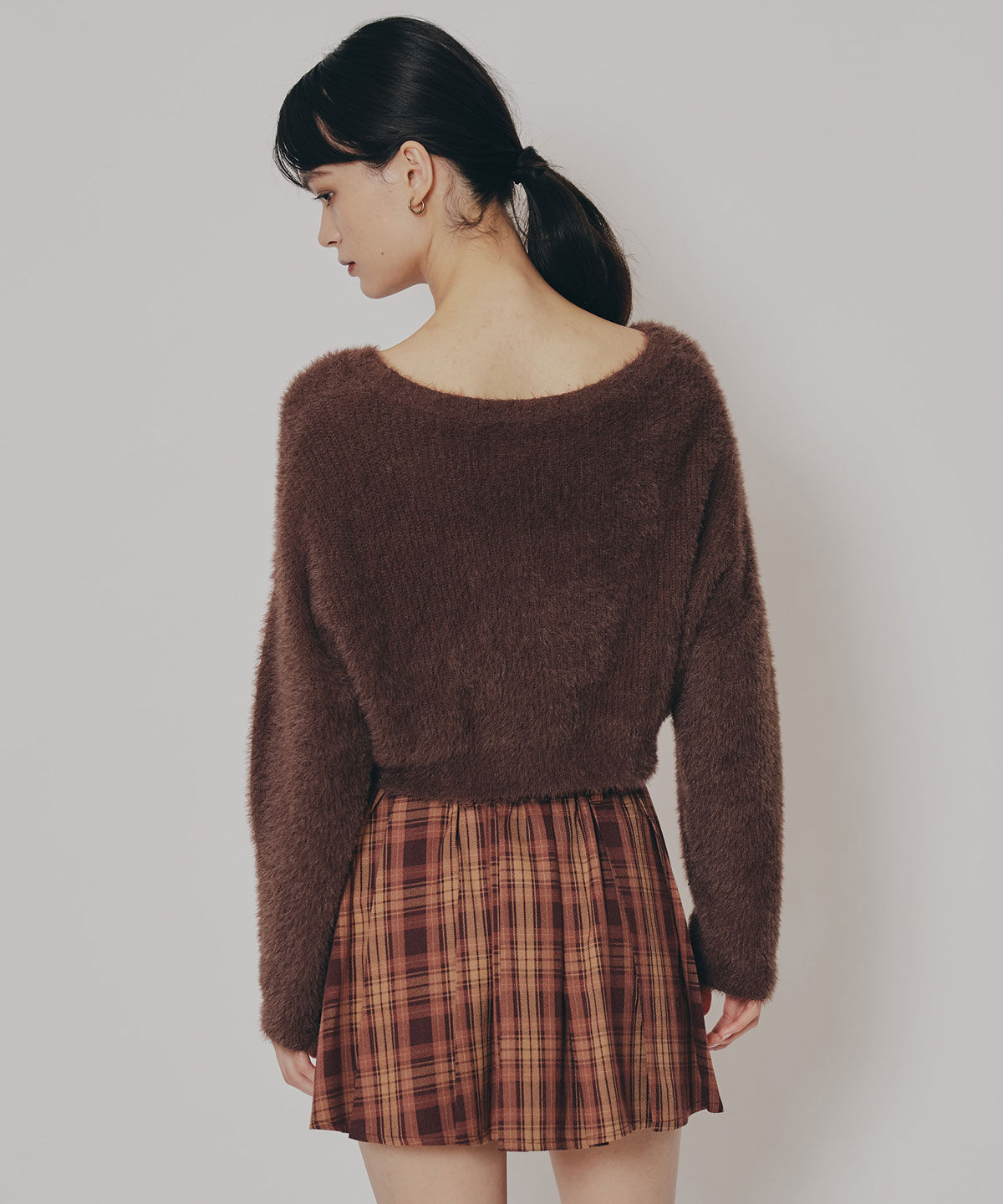 REDYAZEL「フェザーヤーンビジューボタンカーディガン」|カーディガン|