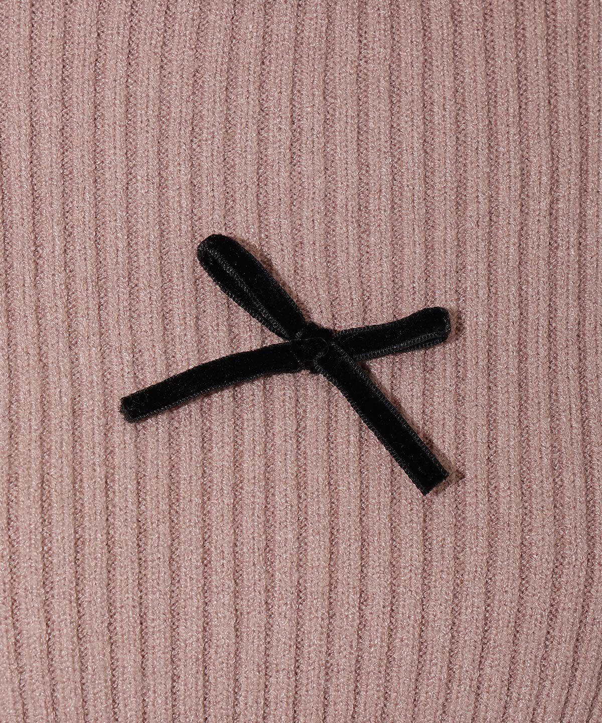 WILLSELECTION「リボンクロップドオフタートルニット」|ニット・セーター|