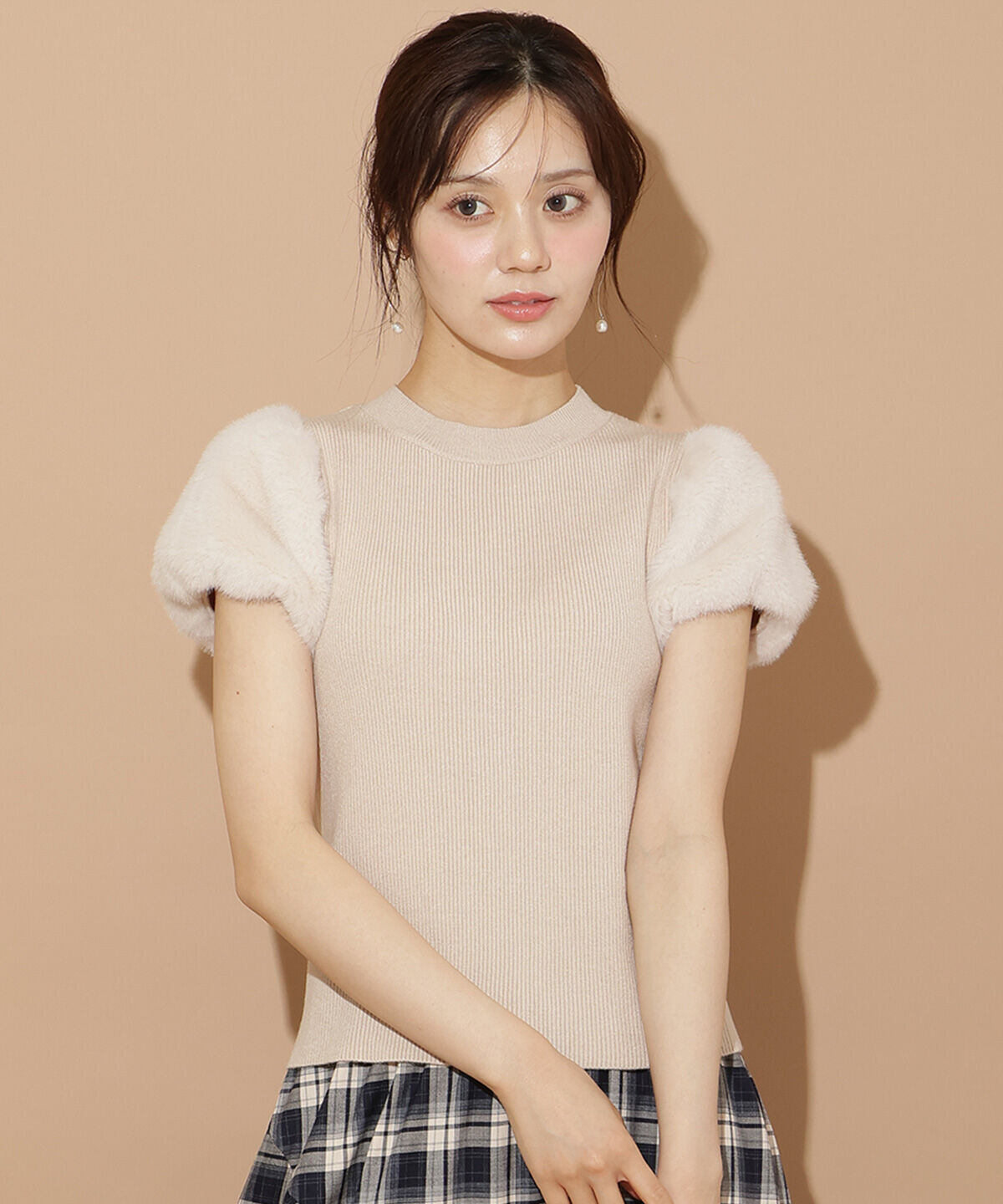 WILLSELECTION「ファースリーブニットプルオーバー」|ニット・セーター|