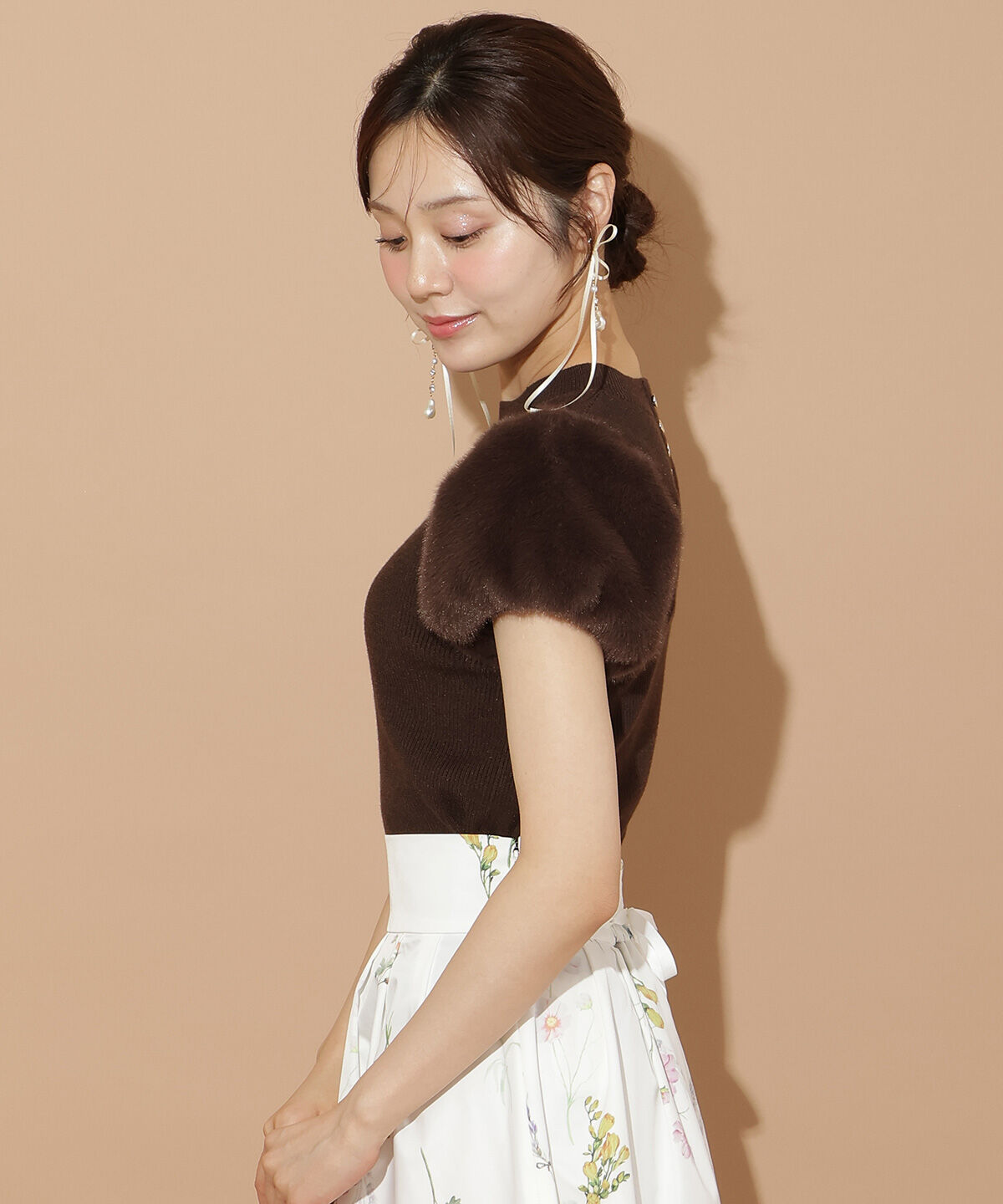 WILLSELECTION「ファースリーブニットプルオーバー」|ニット・セーター|