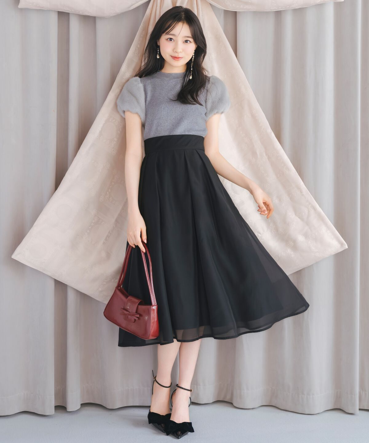 WILLSELECTION「ファースリーブニットプルオーバー」|ニット・セーター|