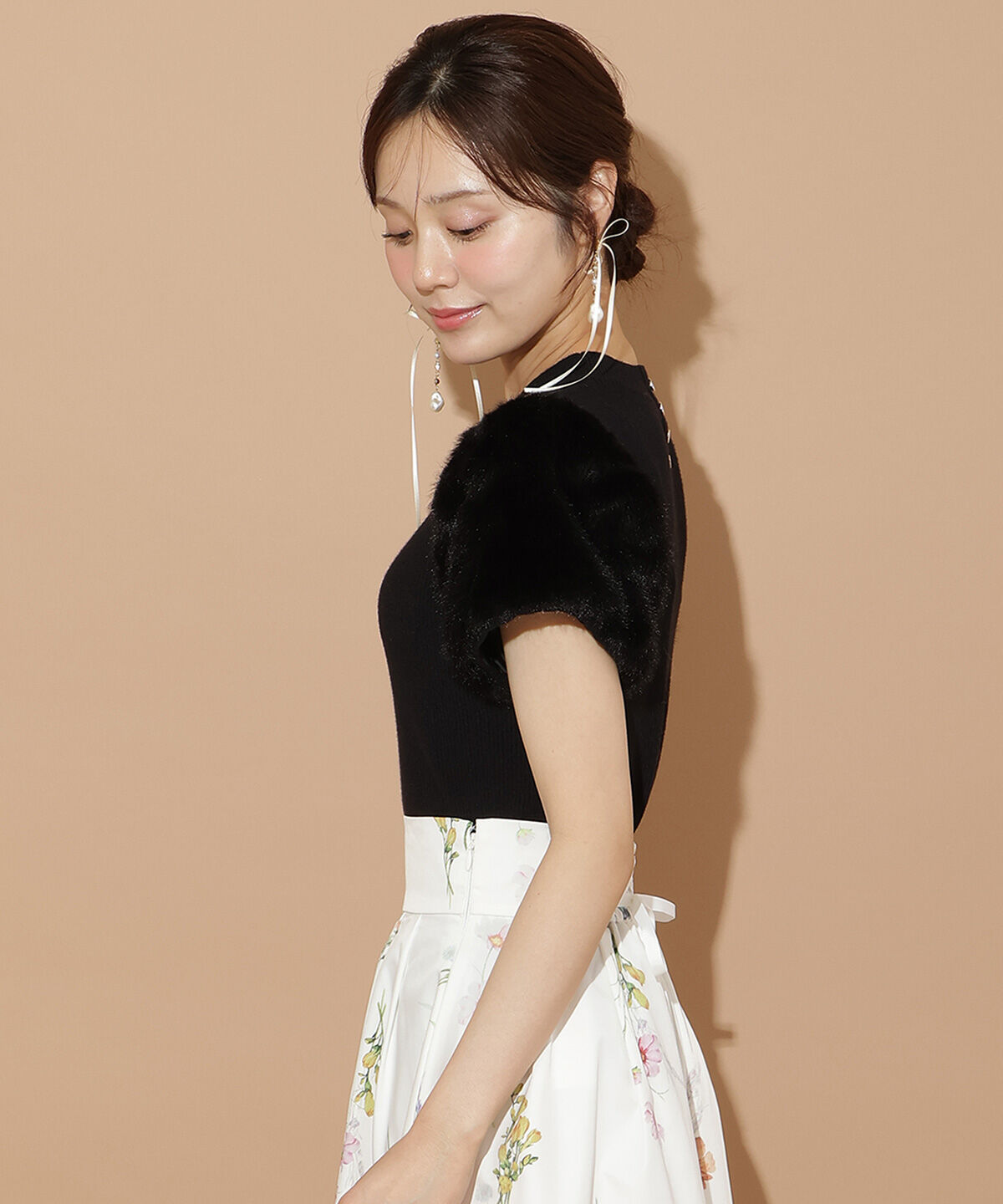 WILLSELECTION「ファースリーブニットプルオーバー」|ニット・セーター|