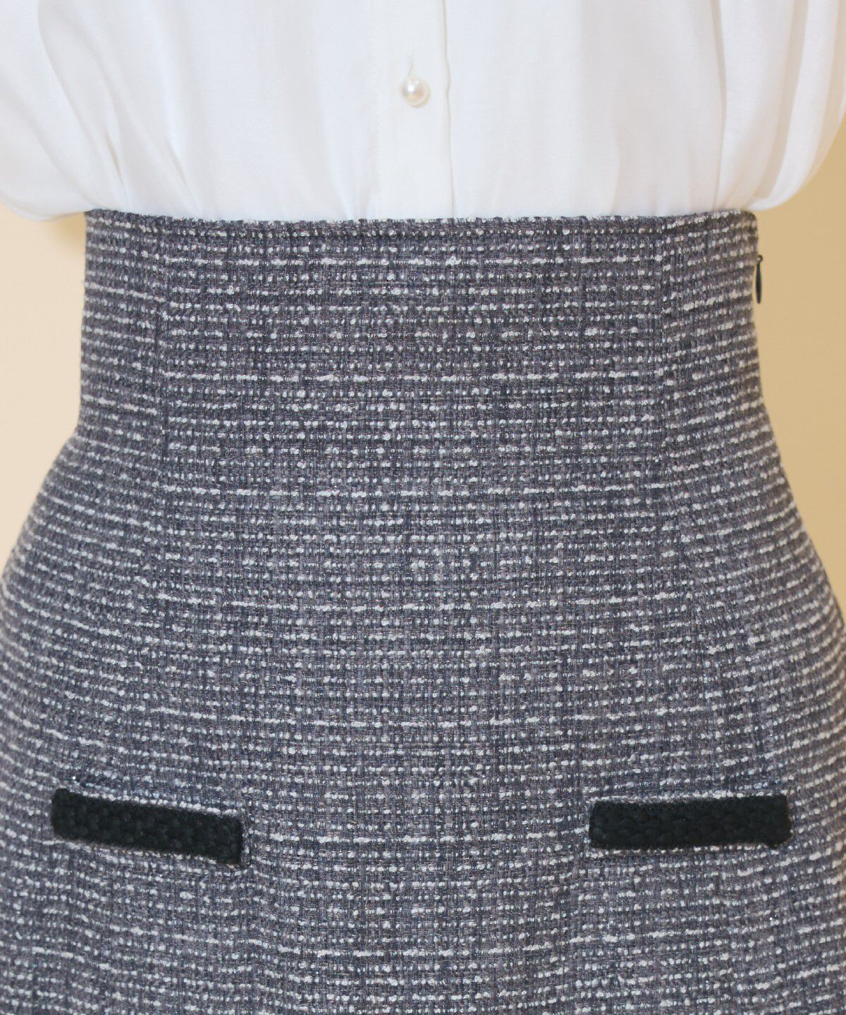 WILLSELECTION「ブレードデザインツイードミニスカート」|フレア|