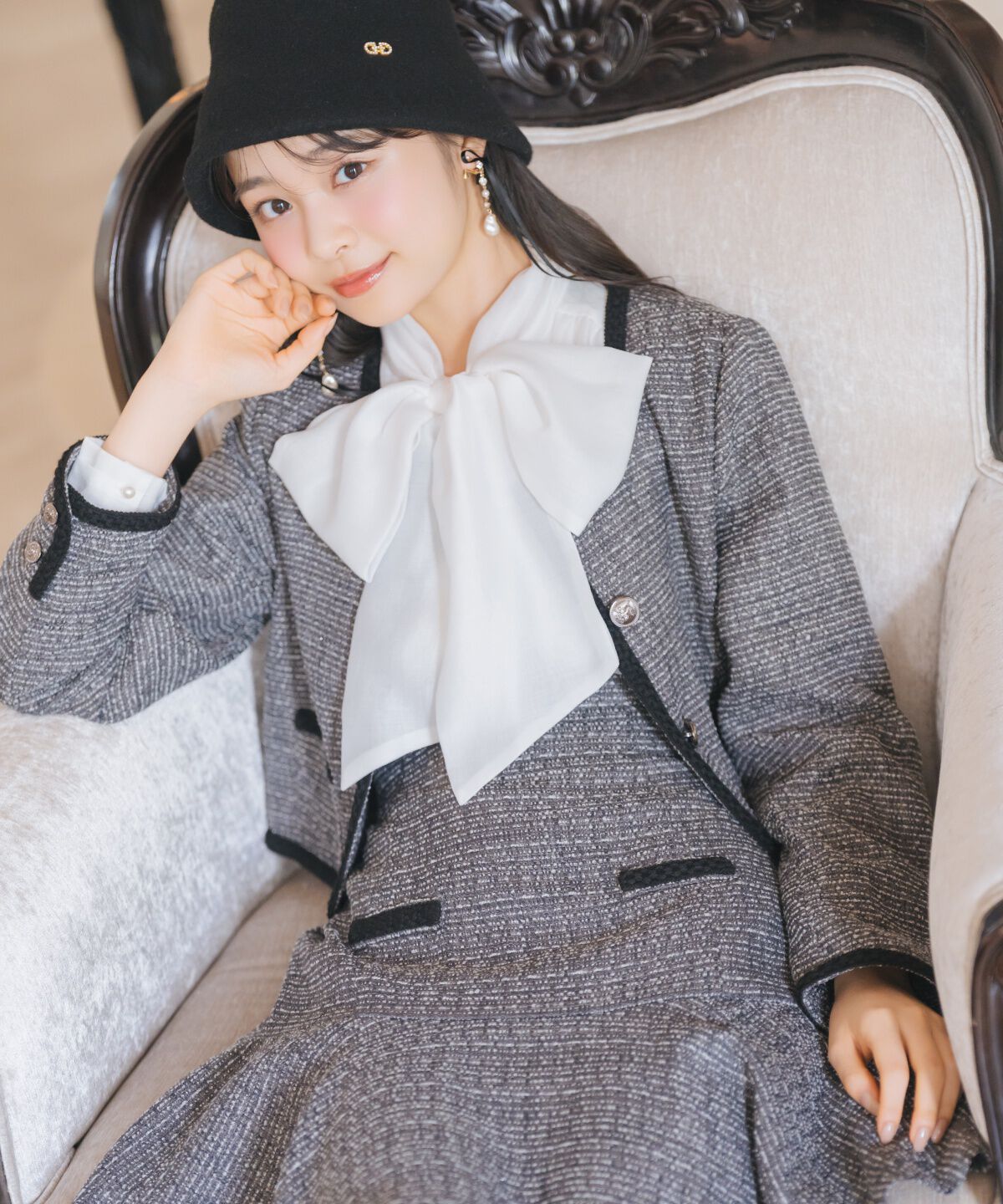 WILLSELECTION「ボリュームリボンタイブラウス」|シャツ・ブラウス|オフ