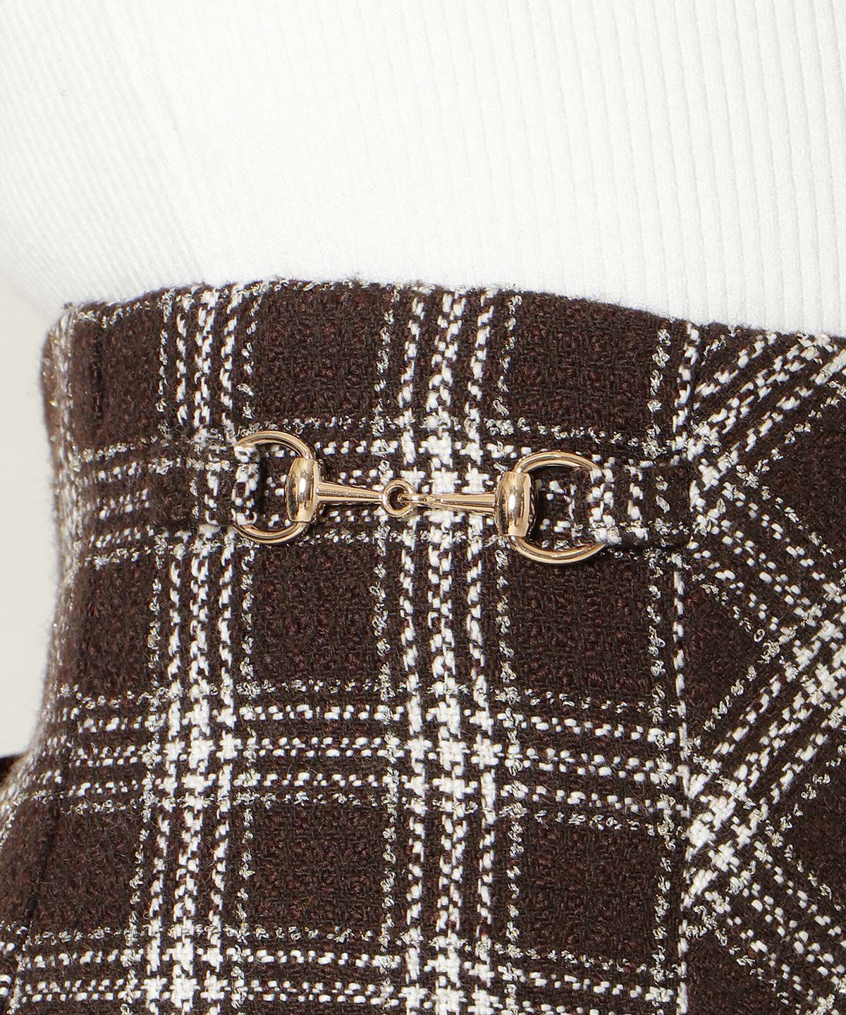 WILLSELECTION「ビットデザインツイードミニスカート」|フレア|