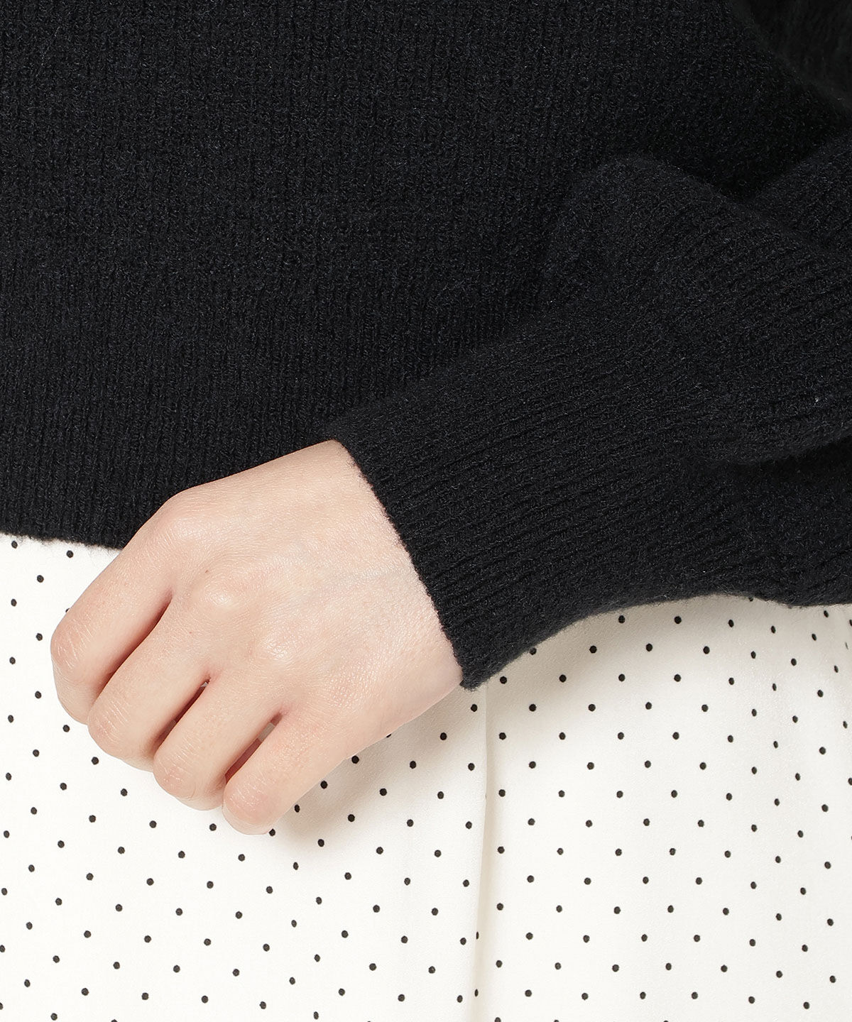 WILLSELECTION「レースショルダーオフタートルニット」|ニット・セーター|