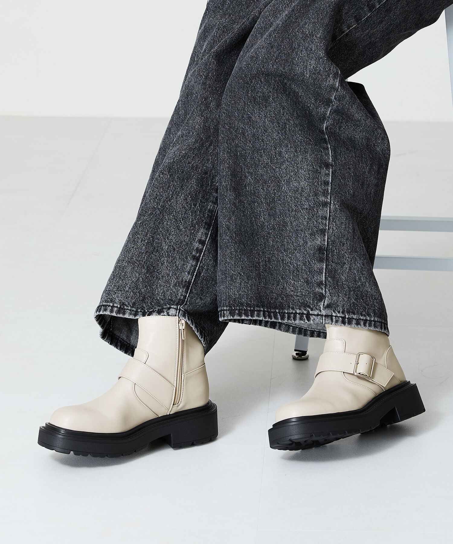 ORiental TRaffic「2024秋冬新作ダブルベルエンジニアトショートブーツ/41423」|ショートブーツ|