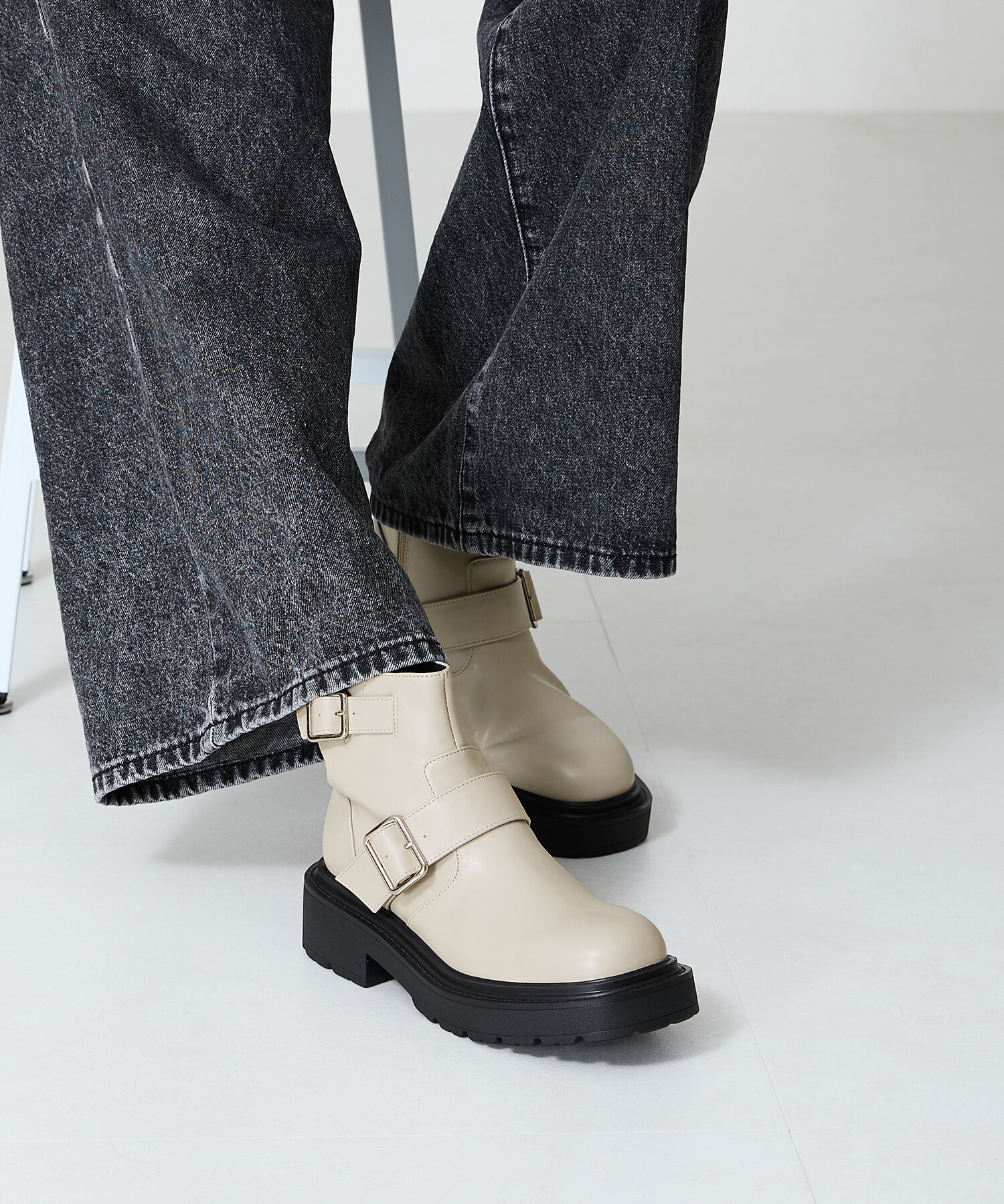 ORiental TRaffic「2024秋冬新作ダブルベルエンジニアトショートブーツ/41423」|ショートブーツ|