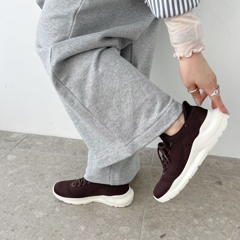 ORiental TRaffic「●再入荷● 【瞬間フィット】 ニットスニーカー /OT3757 軽量 歩きやすい 楽ちん ハンズフリー」|スニーカー|