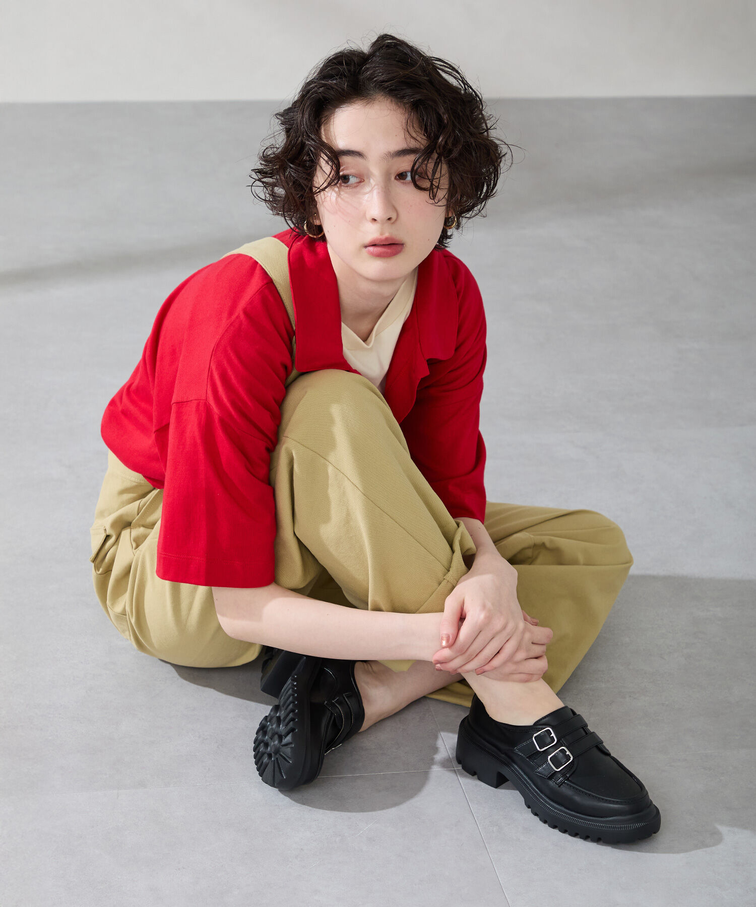 ORiental TRaffic「●2025秋冬新作●ダブルベルト厚底シューズ/51313」|スニーカー|