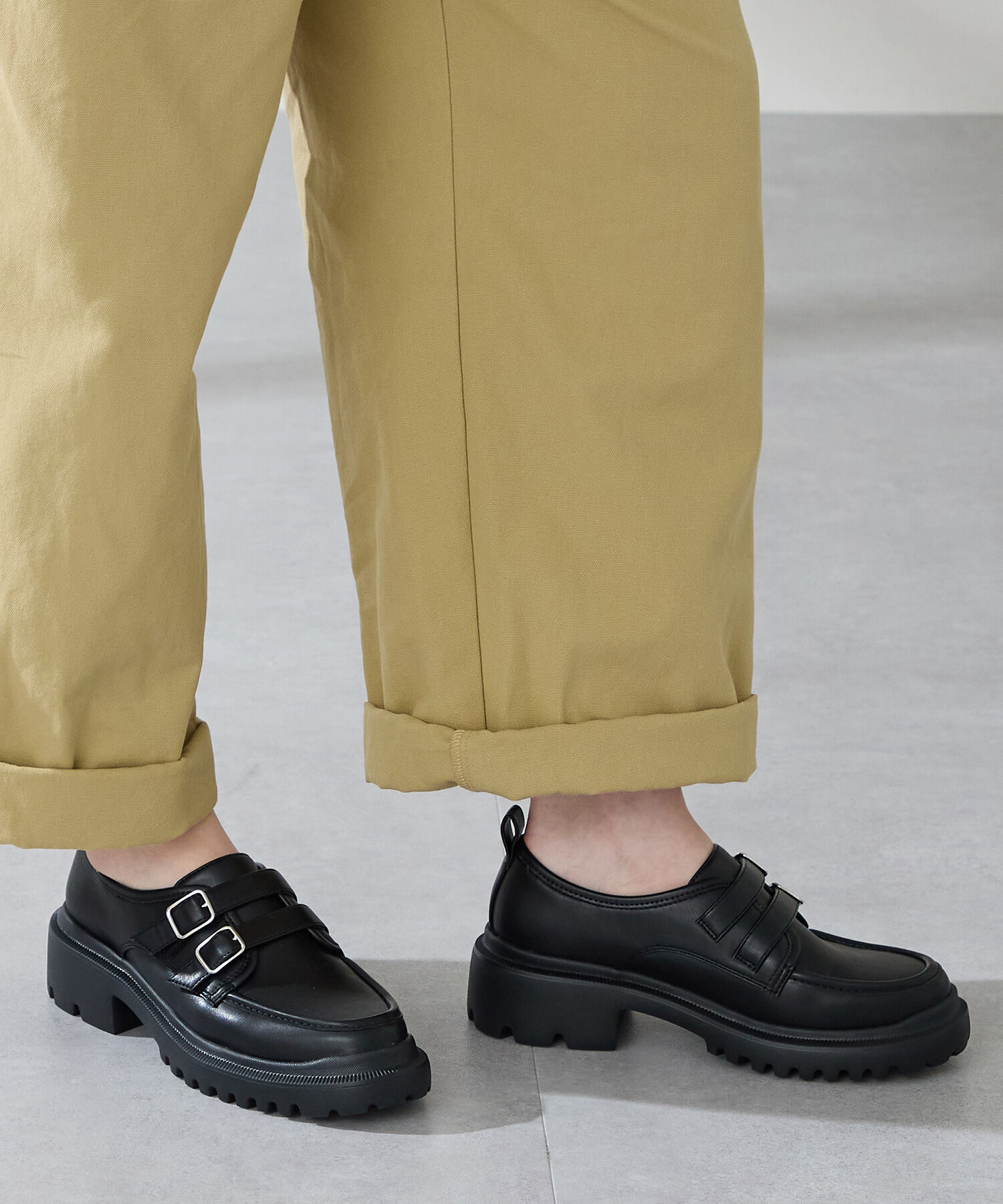 ORiental TRaffic「●2025秋冬新作●ダブルベルト厚底シューズ/51313」|スニーカー|