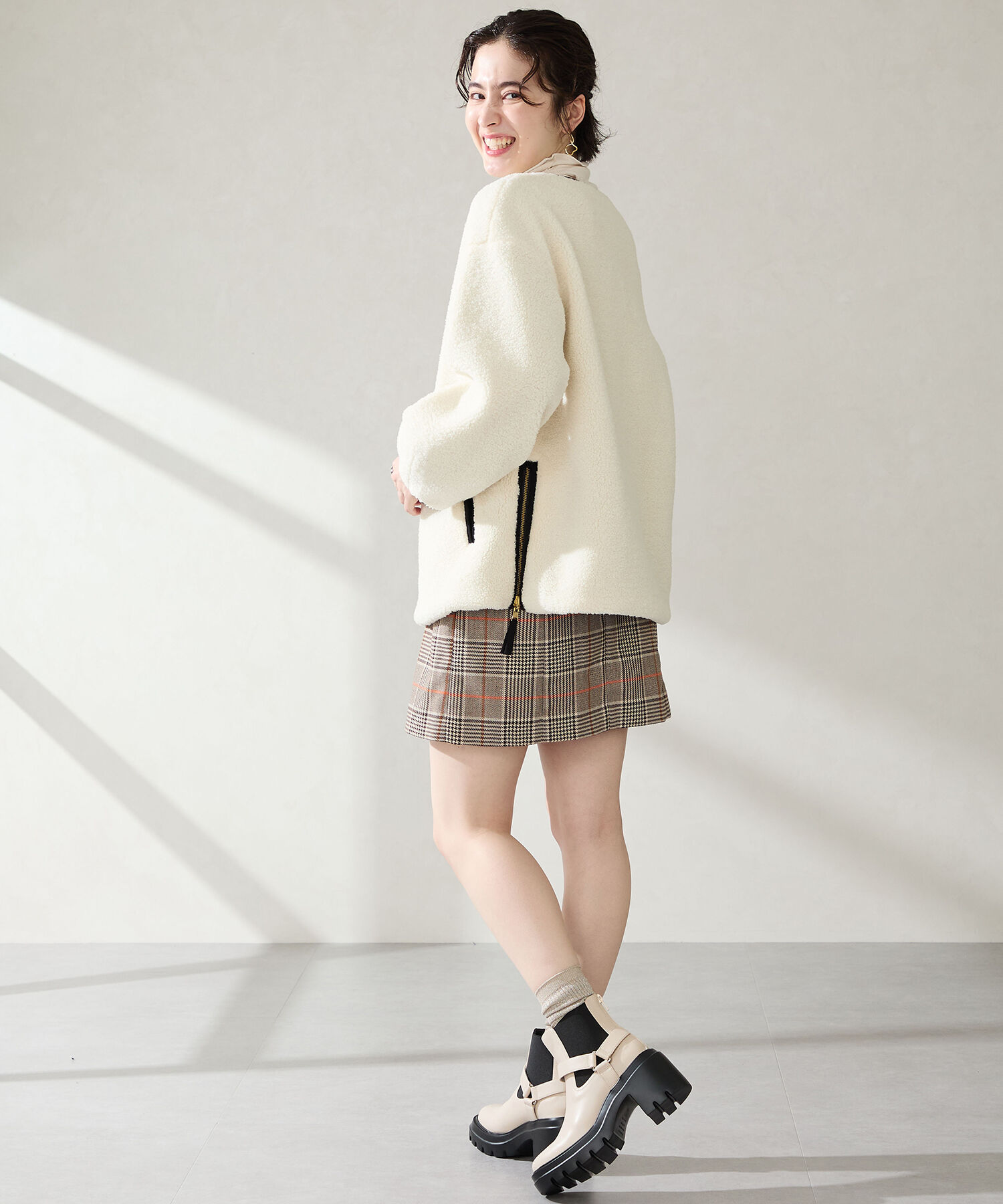 ORiental TRaffic「●2025秋冬新作●ゴアベルト エンジニアブーツ /51415 厚底」|ショートブーツ|