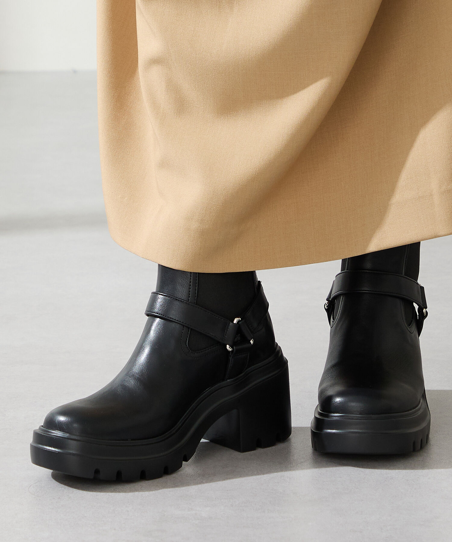 ORiental TRaffic「●2025秋冬新作●ゴアベルト エンジニアブーツ /51415 厚底」|ショートブーツ|