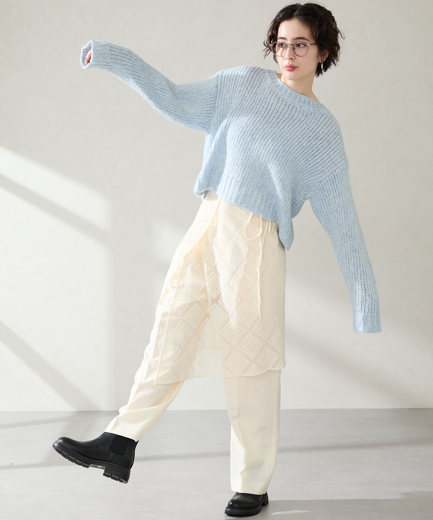 ORiental TRaffic「●2025秋冬新作●ラウンドトゥ サイドゴアブーツ /51414」|ショートブーツ|