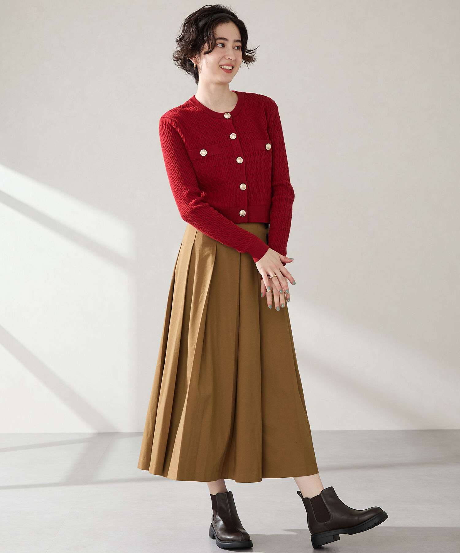 ORiental TRaffic「●2025秋冬新作●ラウンドトゥ サイドゴアブーツ /51414」|ショートブーツ|