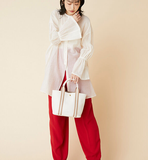 TOPKAPI TREASURE「ソフトシュリンク テープコンビ ミニ トート バッグ ショルダーベルト付」|トートバッグ|