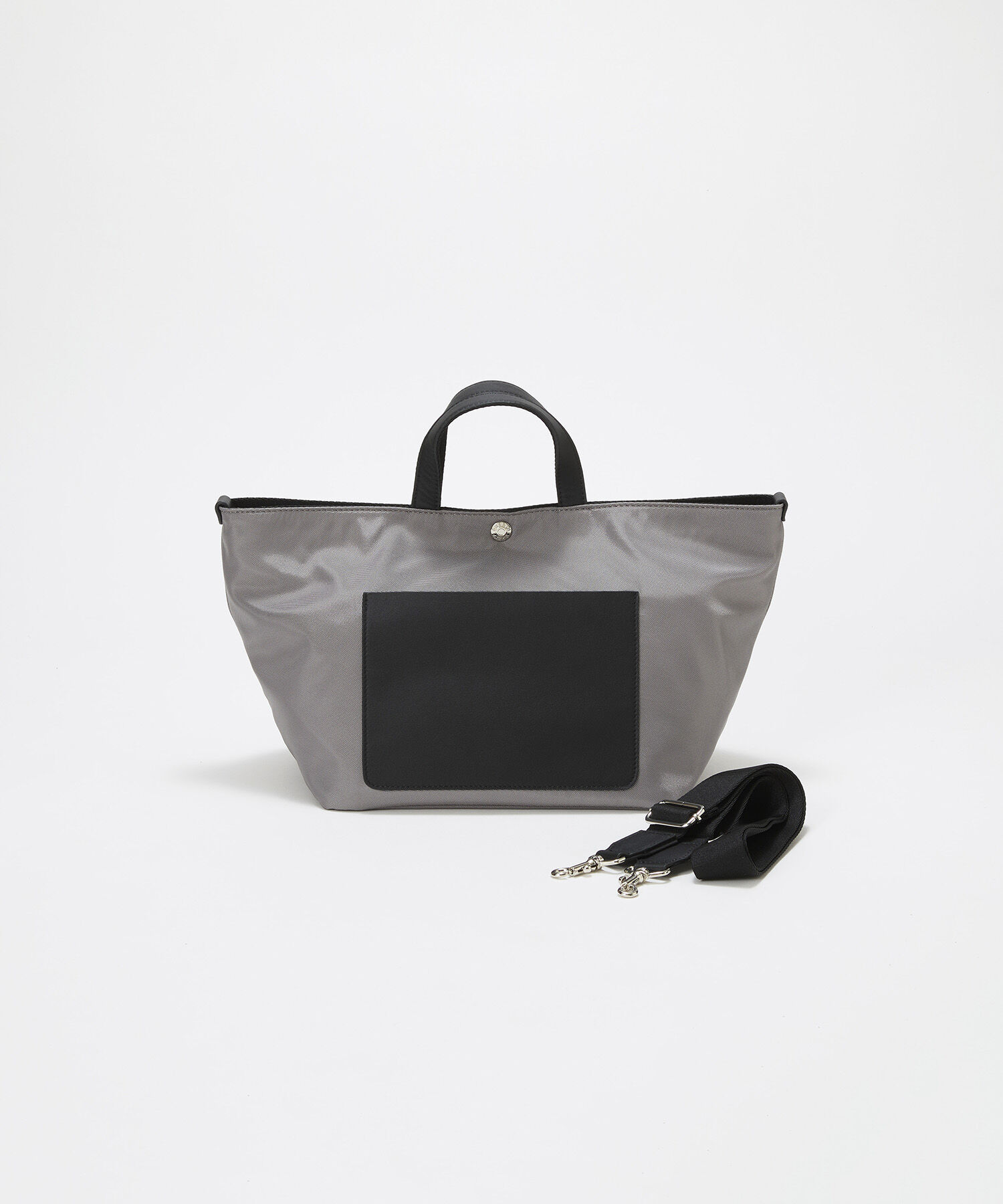 TOPKAPI BREATH「【Breath TOPKAPI sis】【WEB限定】ナイロン レザーポケット ミニ トートバッグ 」|トートバッグ|グレー