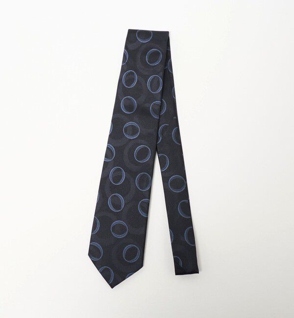 UNITED ARROWS「サークル ジャガード ネクタイ」|ネクタイ・蝶ネクタイ|NAVY