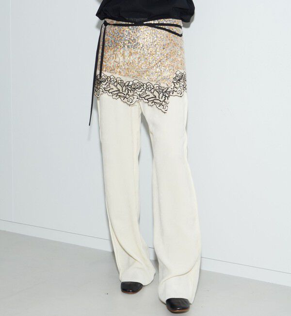 AEWEN MATOPH「＜AEWEN MATOPH＞チュールスパンコールレースラップスカート」|スカート|