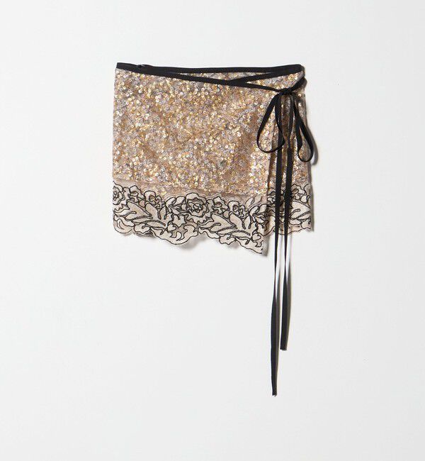 AEWEN MATOPH「＜AEWEN MATOPH＞チュールスパンコールレースラップスカート」|スカート|