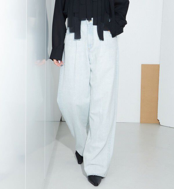 AEWEN MATOPH「＜AEWEN MATOPH＞デニムタックパンツ」|デニム|LT.BLUE