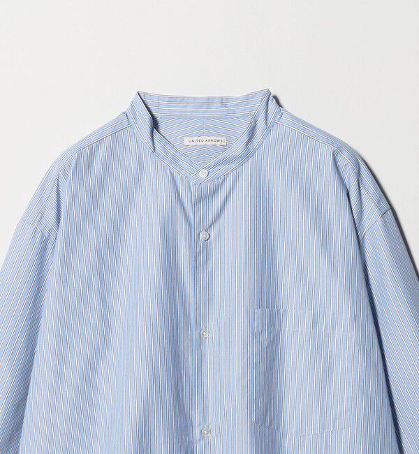 UNITED ARROWS「カリビアーナミルズ ポプリン バンドカラーシャツ」|シャツ・ブラウス|