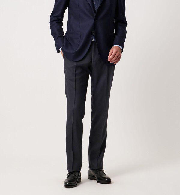 UNITED ARROWS「サージ テーパード 1プリーツ スラックス」|スラックス|