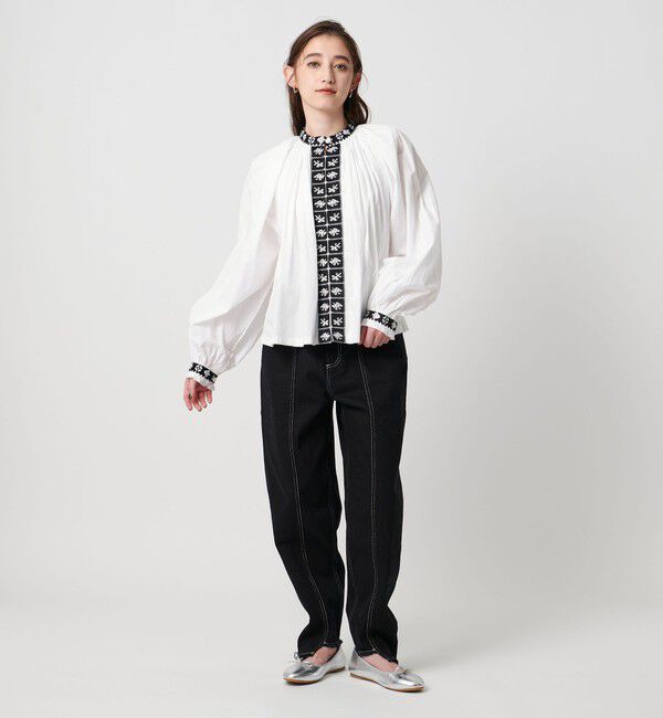 UNITED ARROWS「【別注】＜dahl&rsquo;ia＞エンブロイダリー ボリューム ブラウス」|シャツ・ブラウス|