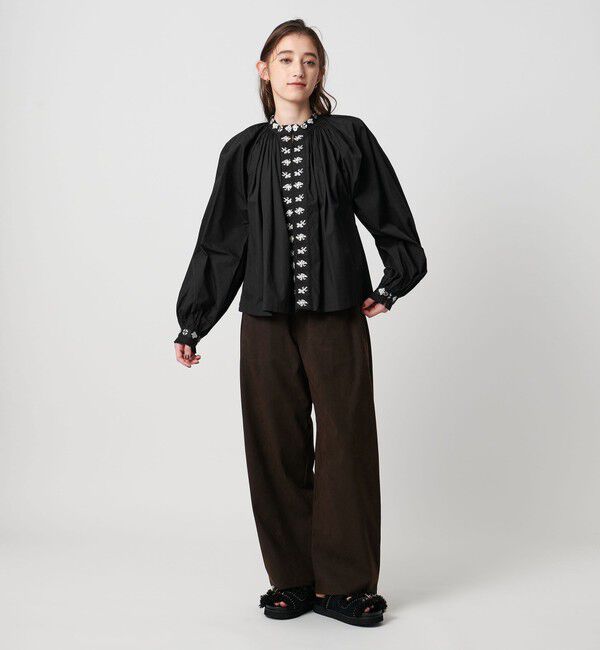 UNITED ARROWS「【別注】＜dahl&rsquo;ia＞エンブロイダリー ボリューム ブラウス」|シャツ・ブラウス|