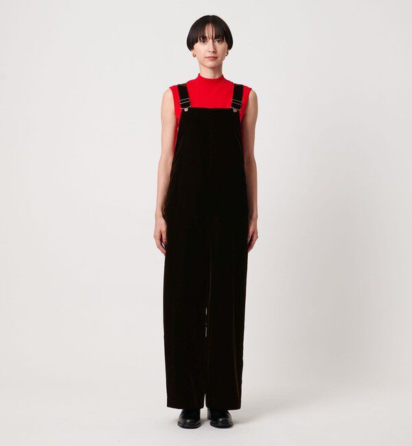 UNITED ARROWS「ベルベット サロペット パンツ」|オールインワン|