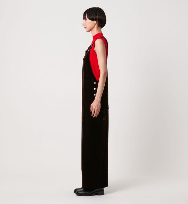 UNITED ARROWS「ベルベット サロペット パンツ」|オールインワン|