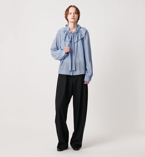 AEWEN MATOPH「＜AEWEN MATOPH＞ギャザーリボンブラウス ‐ ウォッシャブル ‐」|シャツ・ブラウス|